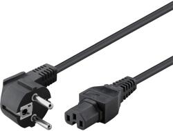 PremiumCord Cablu de alimentare CEE7/7, SCHUKO-C15 M/F, 2m, negru (KPSPS2)