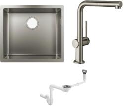 Hansgrohe Készlet acél mosogató Hansgrohe S 71 43427800, konyhai csaptelep Hansgrohe Talis M54 72809800, 43921800