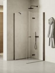 NEW TRENDY New Soleo Gunmetal Brushed zuhanykabin 90x70 cm négyszögletes grafit csiszolt/átlátszó üveg K-2219 (K2219)