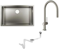 Hansgrohe Készlet konyhai csaptelep Hansgrohe Talis M54 72803800, acél mosogató Hansgrohe S 71 43428800, 43921800