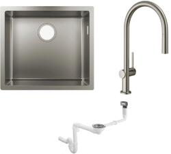 Hansgrohe Készlet konyhai csaptelep Hansgrohe Talis M54 72803800, acél mosogató Hansgrohe S 71 43427800, 43921800