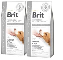 Brit veterinary Brit Grain Free Veterinary Diet Dog Joint & Mobility Hering borsóval 2x12kg