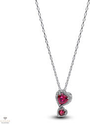 Pandora Vörös glória szívek medálos nyaklánc 60 cm - 393658C01-60