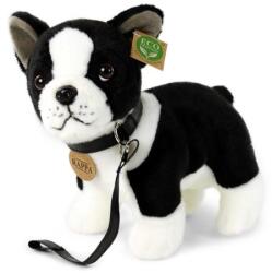 Rappa Puha bostoni terrier plüss kutya pórázon állva 23 cm ECO-FRIENDLY (RP204416)