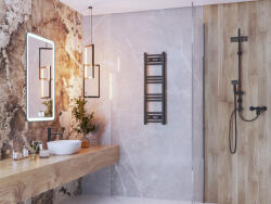 Gamma Erga Basic, fűtőelem 1000x300 mm, 271 W, fekete, ERG-LAV-BASIC-10030-BK (ERG-LAV-BASIC-10030-BK)