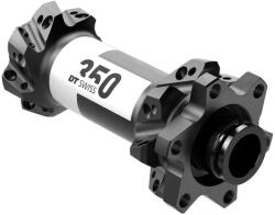 DT Swiss 350 Straightpull első agy, 28H, tárcsafékes, 6 csavaros, átütőtengelyes Boost (15x110 mm), 143g, fekete