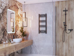 Gamma Erga Basic, fűtőelem 1000x400 mm, 328 W, fekete, ERG-LAV-BASIC-10040-BK (ERG-LAV-BASIC-10040-BK)