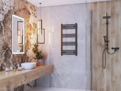 Gamma Erga Basic, fűtőelem 1000x500 mm, 385 W, fekete, ERG-LAV-BASIC-10050-BK (ERG-LAV-BASIC-10050-BK)