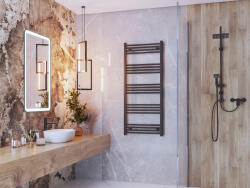 Gamma Erga Basic, fűtőelem 1400x600 mm, 627 W, fekete, ERG-LAV-BASIC-14060-BK (ERG-LAV-BASIC-14060-BK)