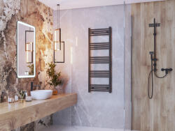 Gamma Erga Basic, fűtőelem 1400x500 mm, 546 W, fekete, ERG-LAV-BASIC-14050-BK (ERG-LAV-BASIC-14050-BK)