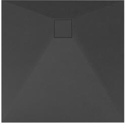 Gamma Erga Oldaf, SMC négyzet alakú zuhanytálca 90 x 90 cm, fekete matt, ERG-GMA-OL-9090BK (ERG-GMA-OL-9090BK)
