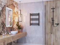 Gamma Erga Basic, fűtőelem 800x600 mm, 370 W, fekete, ERG-LAV-BASIC-8060-BK (ERG-LAV-BASIC-8060-BK)