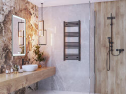 Gamma Erga Basic, fűtőelem 1200x500 mm, 482 W, fekete, ERG-LAV-BASIC-12050-BK (ERG-LAV-BASIC-12050-BK)