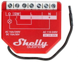Shelly Releu inteligent Qubino Wave1PM, 0.3 W, Wireless, Rosu (37660) - pcone