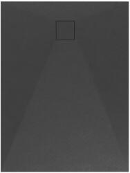 Erga Oldaf, SMC téglalap alakú zuhanytálca 120 x 80 cm, fekete matt, ERG-GMA-OL-80120BK (ERG-GMA-OL-80120BK)