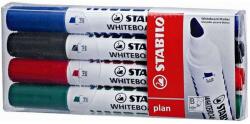 STABILO Markere pentru tablă Stabilo Plan 1-5mm vârf tăiat set 4 culori Materiale de scris STABILO 643/4PL (643/4PL)