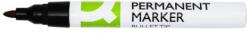 Q-CONNECT permanens marker alumínium testtel, kerek hegyű, fekete
