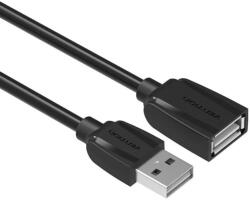 Vention USB-A 2.0/M -> USB-A 2.0/F (hosszabbító, PVC, fekete), 3m, kábel (VAS-A44-B300) - digital24