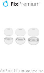 FixPremium - Cserélhető gumiszalagok - AirPods Pro - Készlet 3db (L, S, XS), fehér