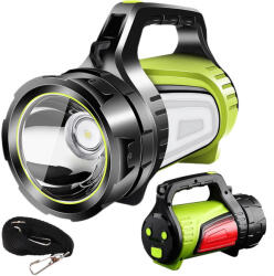 MH Protect Újratölthető LED-es zseblámpa, fényszóró, nagy teljesítményű külső akkumulátor