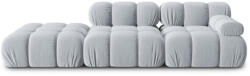 Micadoni Canapea modulara Bellis cu 3 locuri si tapiterie din catifea, albastru deschis (MIC_SET3L_2_F1_BELLIS9) Canapea