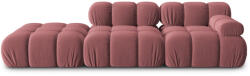 Micadoni Canapea modulara Bellis cu 3 locuri si tapiterie din catifea, roz (MIC_SET3L_2_F1_BELLIS1) Canapea