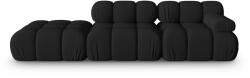 Micadoni Canapea modulara Bellis cu 3 locuri si tapiterie din tesatura 3D, negru (MIC_SET3L_191_F1_BELLIS7) Canapea