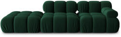 Micadoni Canapea modulara Bellis cu 3 locuri si tapiterie din catifea, verde inchis (MIC_SET3L_2_F1_BELLIS3) Canapea