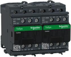 SCHNEIDER Contactor inversor, TeSys Deca, 3P(3NO), AC-3, 24V DC (LC2D09BD)