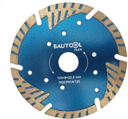 BAUTOOL Gyémánttárcsa turbó, építőanyaghoz, gránithoz 125/8 mm