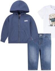 Levi's baba szett FULL ZIP HIKING TEE & PANT sötétkék, 6EL340 - sötétkék 62