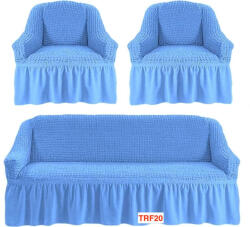DELFIN Huse Elastice Pt Canapea si 2 Fotolii Creponate Cod TRF20
