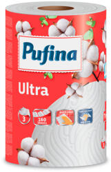 Pufina Ultra papírtörlő 100% cell 1 tekercs 160 lap 3 rétegű