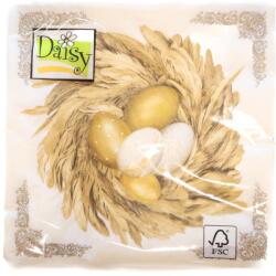 Daisy Szalvéta 3 rétegű 33x33cm 20db/csomag Tojások tollas fészekben 010401 (010401)