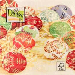 Daisy Szalvéta 3 rétegű 33x33cm 20db/csomag Tojások népies mintákkal 004301 (004301)