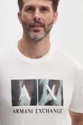 Giorgio Armani pamut póló fehér, férfi, nyomott mintás, 6DZTHF ZJH4Z - fehér XL