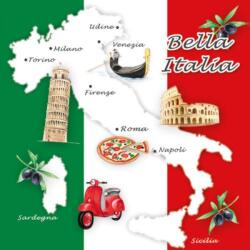 Ambiente Bella Italia papírszalvéta 33x33cm, 20db-os