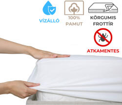 Kartaltex Vízhatlan matracvédő - gumilepedő - 200x200 cm - ATKAMENTES - körgumis, frottír - inkontinencia lepedő