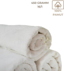 Kartaltex 1DB 70x140cm fehér, bolyhos frottír törölköző 450g/m2, 16/1 hurokmagasságú, szálloda minőség