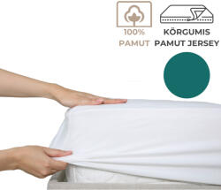 Kartaltex Lepedő - 180-200x200 - pamut jersey (135g), körgumis - Petrol