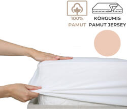 Kartaltex Lepedő - 140-160x200 - pamut jersey, körgumis - Halványrózsaszín