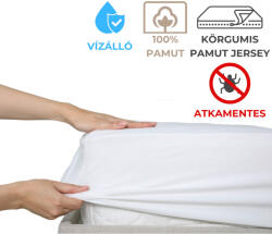 Kartaltex Vízhatlan matracvédő - gumilepedő - 90x200 cm - ATKAMENTES - körgumis, pamut jersey - inkontinencia lepedő
