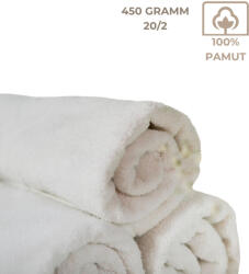 Kartaltex Frottír törölköző - 1db - 70x140 cm - fehér - enyhén bolyhos - szálloda minőség