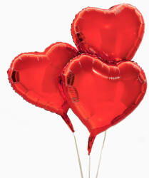  Héliumos luficsokor 3db 60cm-es nagy szív lufi, szerelem, szív, Valentin nap - INGYENES GLS szállítással (LUFI910977)