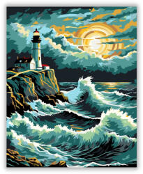  Tengerparti Világítótorony Látomás - számfestő készlet
