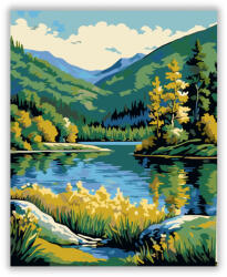  Hegyi Tavak Nyugalma - számfestő készlet