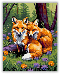  Erdei Rókák Harmóniája - számfestő készlet