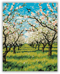  Virágzó Gyümölcsfák Alagútja - számfestő készlet