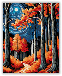  Őszi Erdő Fényei - számfestő készlet