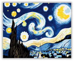  Csillagos Éjszaka Fantázia - számfestő készlet